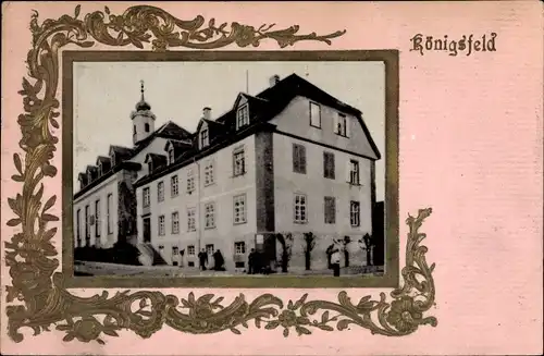 Passepartout Ak Königsfeld im Schwarzwald Baden, Amtsgebäude
