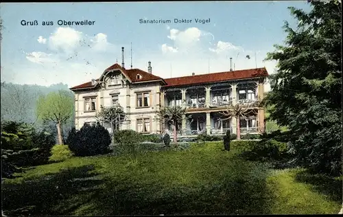 Ak Oberweiler Badenweiler im Schwarzwald, Sanatorium Doktor Vogel