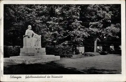 Ak Erlangen in Mittelfranken Bayern, Gefallenendenkmal der Universität