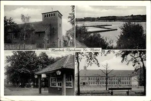 Ak Meerbeck Rheinkamp Moers am Niederrhein, Teilansichten