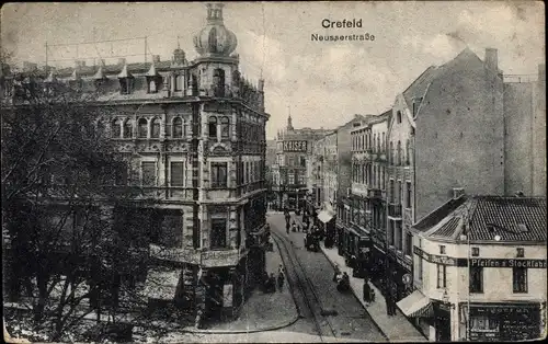 Ak Krefeld am Niederrhein, Neusserstraße, Pfeifen und Stockfabrik