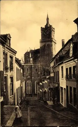 Ak Kleve am Niederrhein, Kirche und Schloss vom Kloppberg