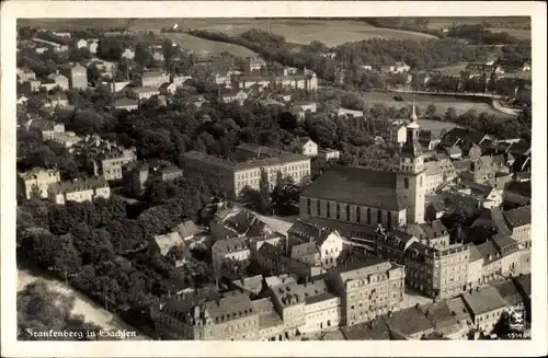 Ak Frankenberg an der Zschopau Sachsen, Luftaufnahme