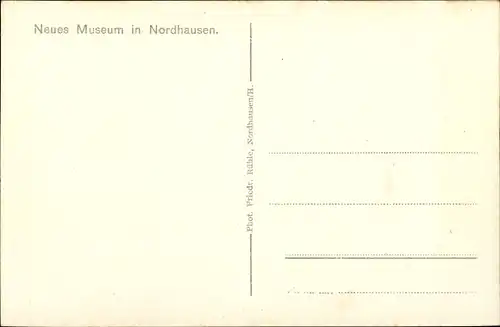 Ak Nordhausen am Harz, Neues Museum