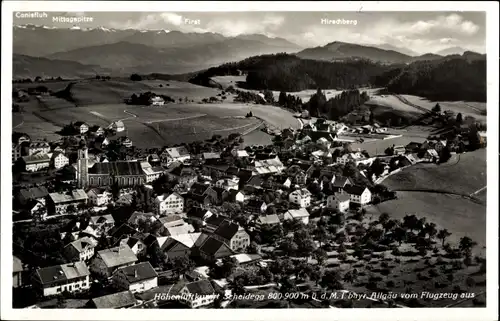Ak Scheidegg im Allgäu Schwaben, Luftaufnahme