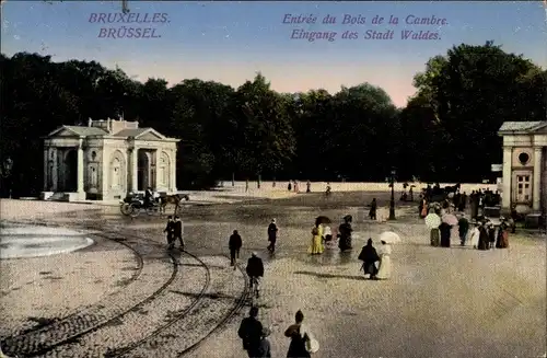 Ak Bruxelles Brüssel, Entree du Bois de la Cambre