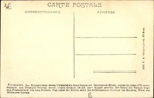 Ak Bruxelles Brüssel, Place Royale