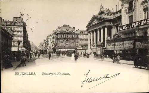 Ak Bruxelles Brüssel Belgien, Boulevard Anspach, Palais des Parfums