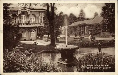 Ak Mondorf les Bains Bad Mondorf Luxemburg, Jet d'eau et casino