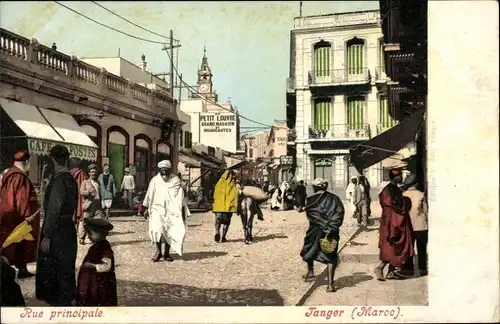 Ak Tanger Marokko, Rue Principale