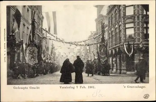 Ak 's Gravenhage Den Haag Südholland, Gedempte Gracht 1901