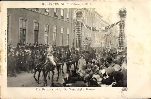 Ak Amsterdam Nordholland Niederlande, De Bruidsstoet, de Vorstelijke Gasten 1901