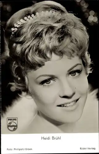 Ak Schauspielerin und Sängerin Heidi Brühl, Portrait, Philips Schallplatten