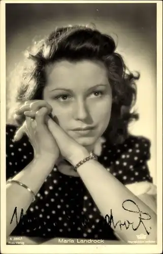 Ak Schauspielerin Maria Landrock, Portrait, Ross Verlag A 2866 1