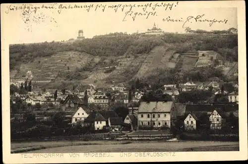 Ak Oberlössnitz Radebeul Sachsen, Teilpanorama