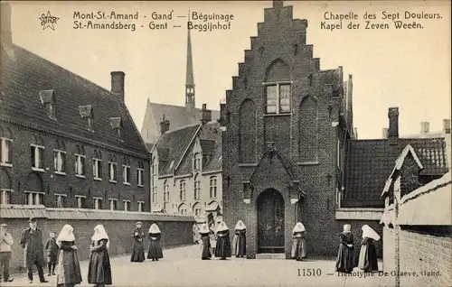 Ak Sint-Amandsberg Gand Gent Ostflandern, Begijnhof, Kapel der Zeven Weeen