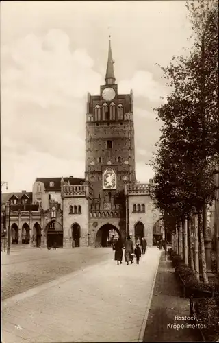 Ak Rostock in Mecklenburg, Kröpeliner Tor