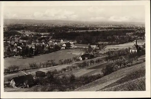 Ak Dresden Pillnitz, Ort vom Weinberg gesehen, Panorama
