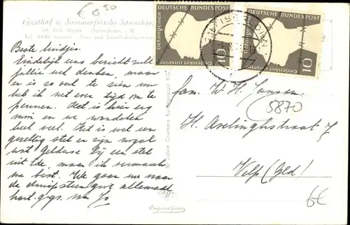 Ak Deilinghofen Hemer im Sauerland, Gasthof Sonneborn, Hönnetal, Felsenmeer