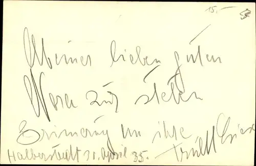 Foto Ak Portrait einer Künstlerin in japanischer Tracht, Autogramm, Fächer