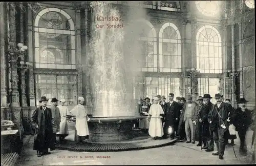Ak Karlovy Vary Karlsbad Stadt, Der Sprudel