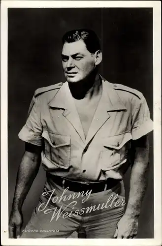 Ak Schauspieler Johnny Weissmüller, Portrait