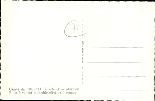 Ak Le Creusot Saône et Loire, Usines Schneider