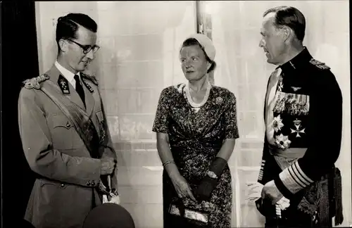 Ak König Baudouin von Belgien, Juliana der Niederlande 1959