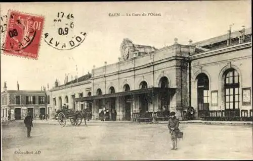 Ak Caen Calvados, La Gare