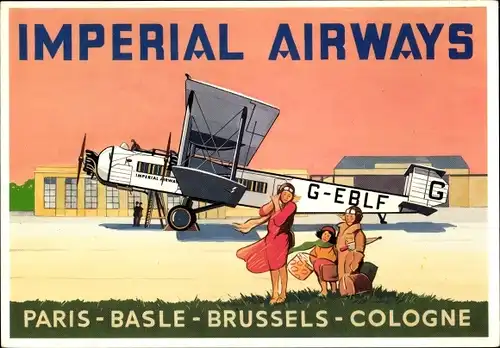 Künstler Ak Ashford, Britisches Passagierflugzeug, Imperial Airways, Argosy Air Liner
