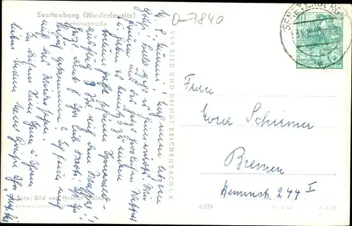 Ak Senftenberg in der Niederlausitz, Bahnhofstraße