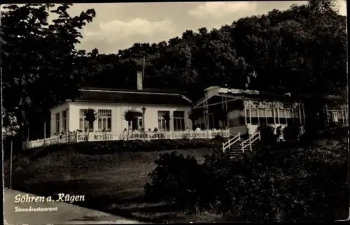 Ak Ostseebad Göhren auf Rügen, Strandrestaurant