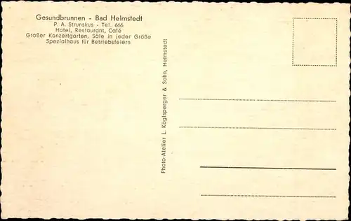 Ak Helmstedt in Niedersachsen, Gesundbrunnen