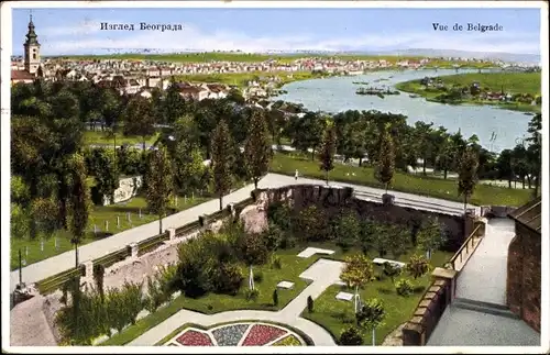 Ak Beograd Belgrad Serbien, Panorama