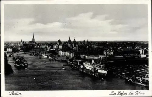 Ak Szczecin Stettin Pommern, Hafen