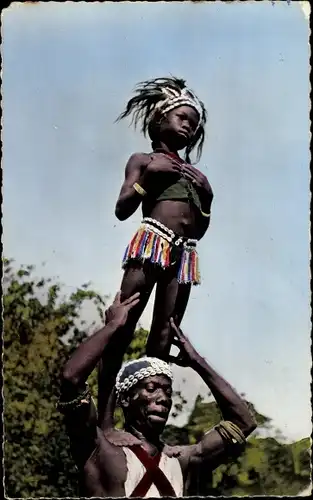 Ak afrique en Couleurs, Petite danseuse acrobatique, Afrikaner