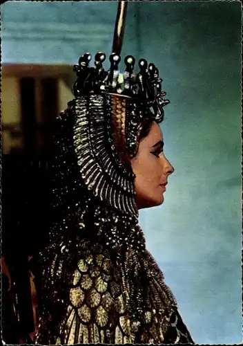 Ak Schauspielerin Elizabeth Taylor als Cleopatra