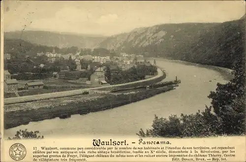 Ak Waulsort Hastière Wallonien Namur, Panorama