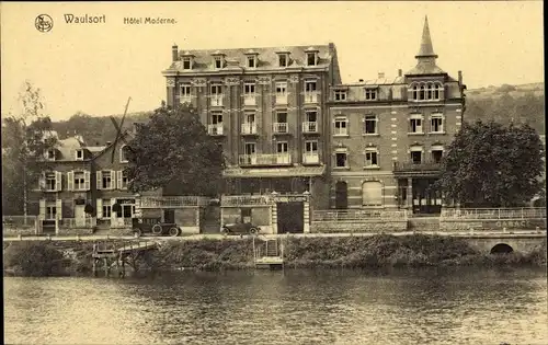 Ak Waulsort Hastière Wallonien Namur, Hotel Moderne