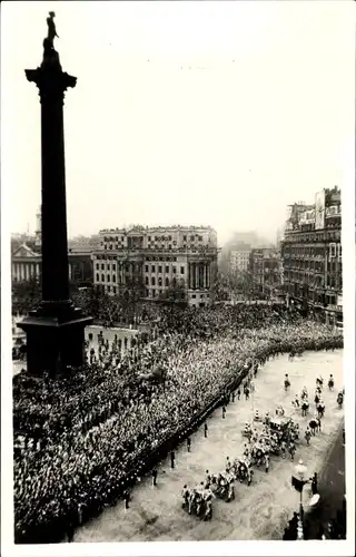 Ak London, Coronation, King George VI, Westminster Abbey