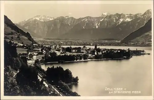 Ak Zell am See in Salzburg, gegen das Steinerne Meer
