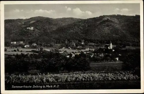 Ak Zelking Melk Niederösterreich, Ort mit Umgebung