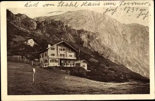 Ak Golling an der Salzach in Salzburg, Carl von Stahl Haus am Torrener Joch, Panorama