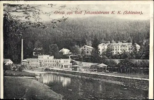 Ak Jánské Koupele Bad Johannisbrunn Staré Těchanovice Alt Zechsdorf Mährisch Schlesien, Teilansicht