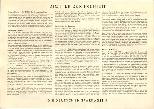 Stundenplan DDR, Die Deutschen Sparkassen, Dichter der Freiheit, um 1960