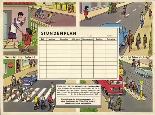 Stundenplan Coca-Cola GmbH, Straßenverkehr, Coca-Cola LKW um 1950