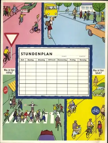 Stundenplan Coca-Cola GmbH, Grundregeln im Straßenverkehr, LKW mit Werbung um 1960