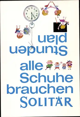 Stundenplan Solitär-Fabrik Mainz, Feinschuhcreme, was bewegt sich wie schnell um 1960
