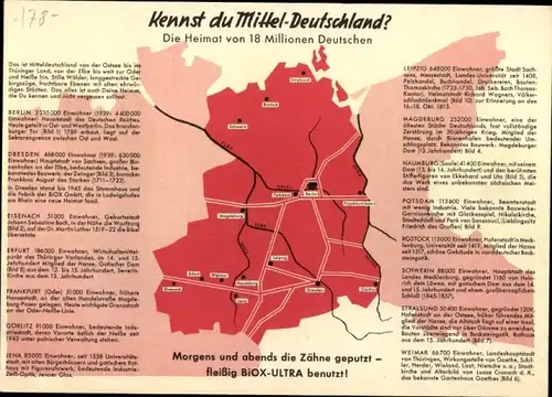 Stundenplan BIOX-Ultra Sauerstoff-Zahnpasta - Kennst Du Mittel-Deutschland Ostdeutschland um 1960