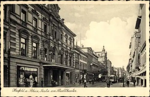 Ak Krefeld am Niederrhein, Partie am Stadttheater